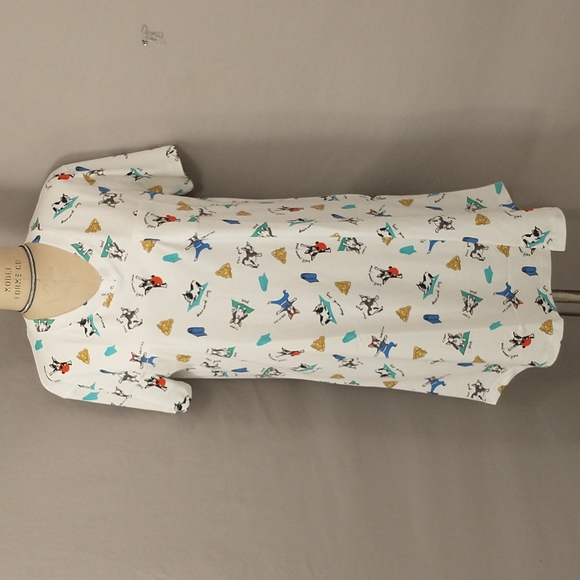 Cotn Dog Yoga Sleep Shirt Nightgown soft Pima Cotton made in Peru NWT Adorable